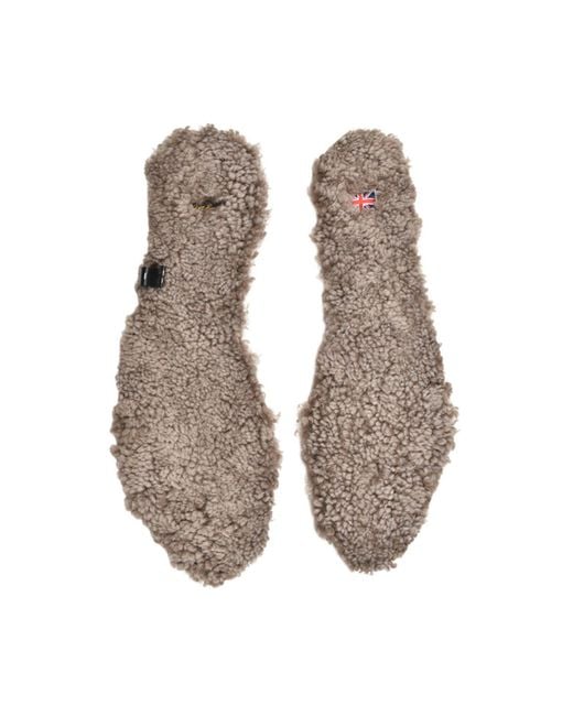 Owen Barry Metallic Sheepskin Insoles Taupe