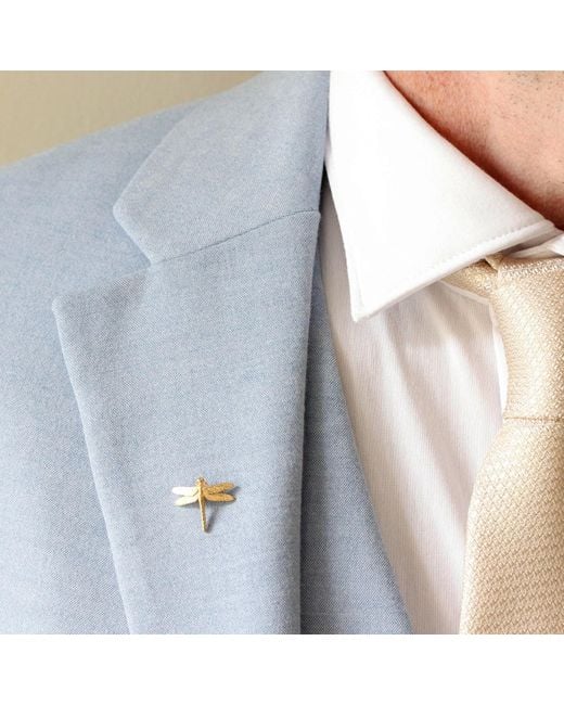 Lee Renee Metallic Dragonfly Lapel Pin – for men