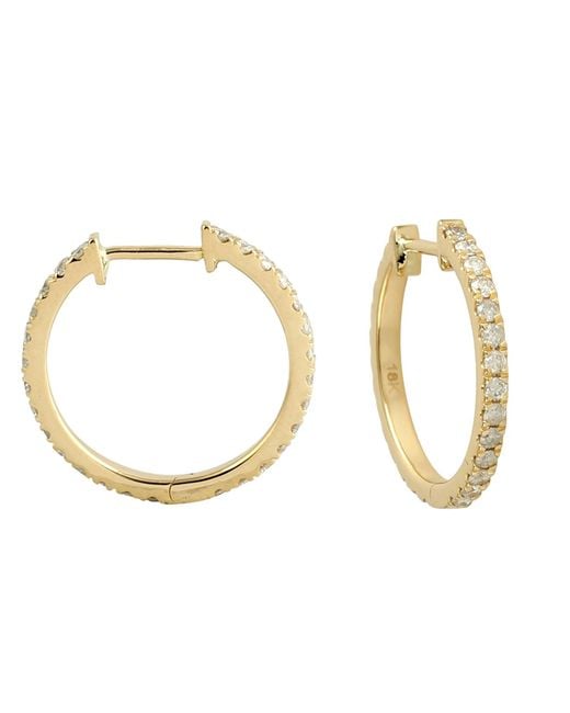 Artisan Metallic Diamond Hoop Earrings