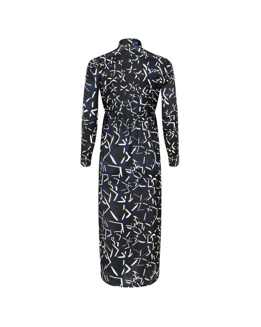 Boutique Kaotique Black Long Silk Star Dress