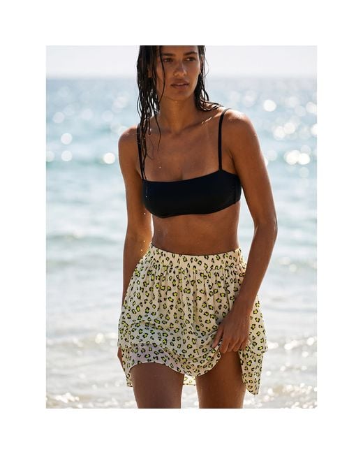 2KStyle Green Amalia Animal Print Layered Viscose Mini Skirt