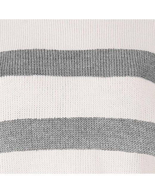SALANIDA White Marina Striped 100% Merino Jumper