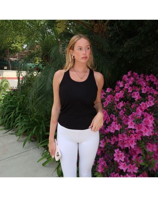 On/Off Essentials Black Bamboo Scoop Neck Tank