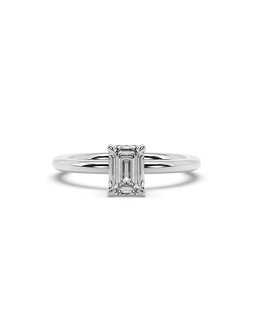 Artisan White 14K Cocktail Ring With Baguette Lab-Grown Diamond