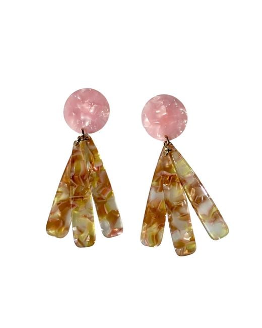 CLOSET REHAB Multicolor Petal Drop Earrings
