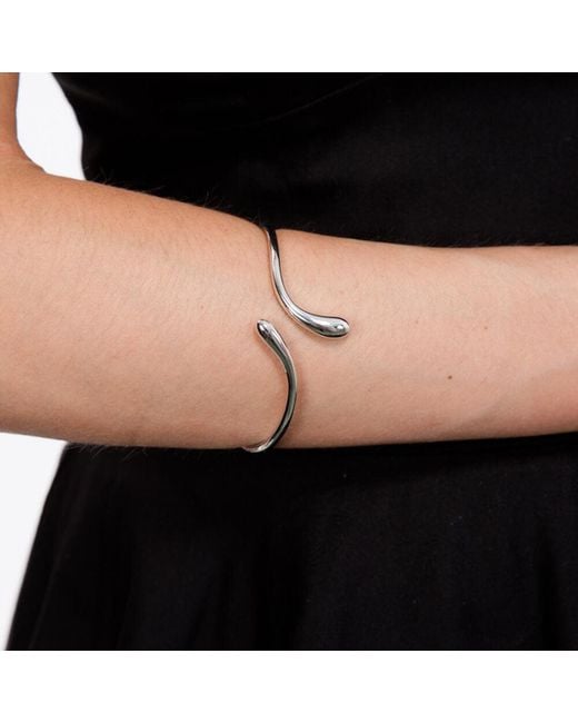 Lucy Quartermaine Metallic Snake Drop Bangle