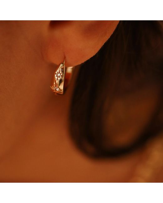 Leeada Jewelry Metallic Stevie Star Hoops