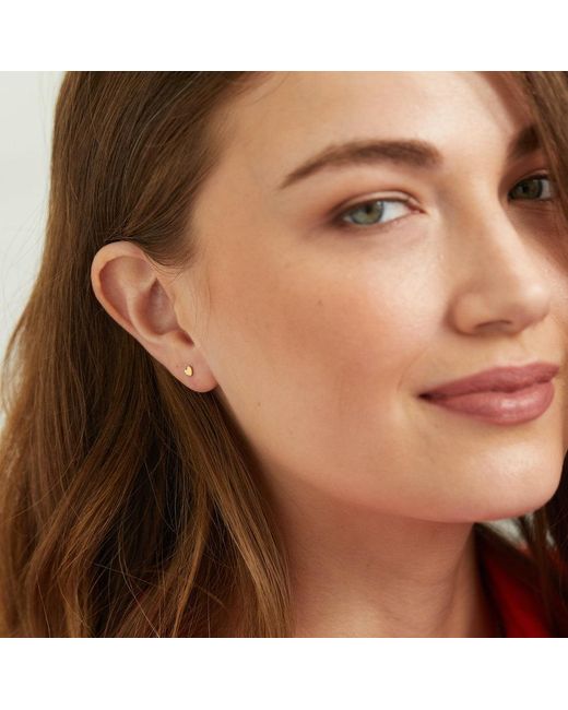 Auree Jewellery Metallic Verona Mini Vermeil Full Heart Stud Earrings