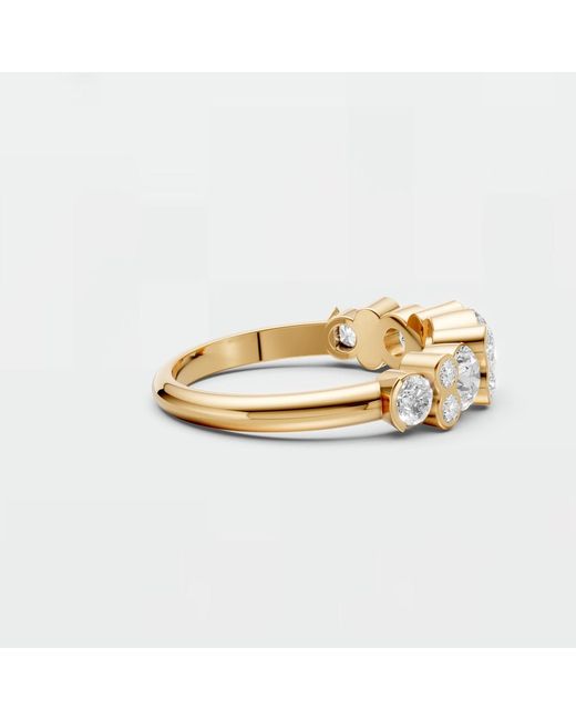 Aya Fine Jewelry White Round Lab Diamond Wedding Band 1.58 Ctw