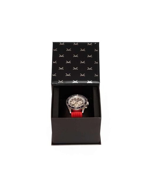 Kennett Watches & Accessories Metallic Kennett Pacesetter Chronograph Watch With Milanese Mesh Strap for men