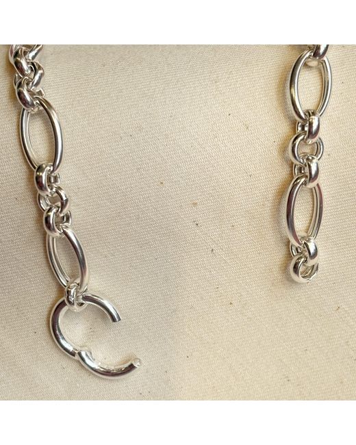 The Pheia Metallic Power Loop Chain Necklace With Evil Eye