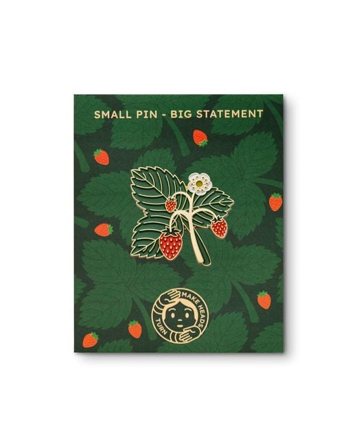Make Heads Turn Green Enamel Pin Wild Strawberry
