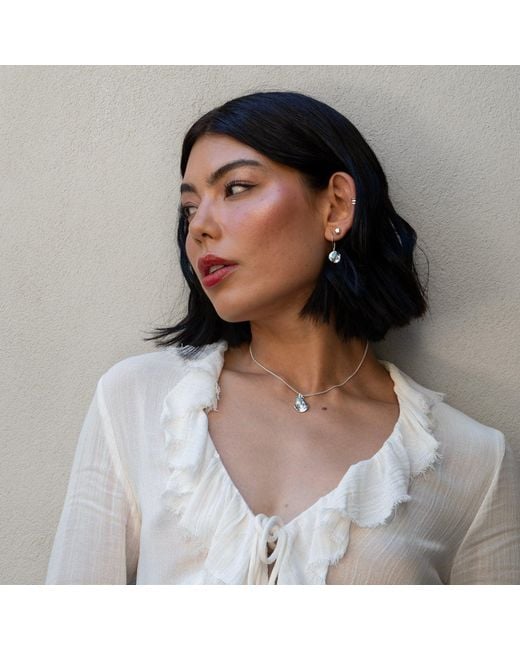 Dower & Hall White Medium Signature Nomad Nugget Studs