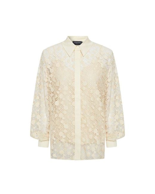 Exquise Natural Neutrals Noelle Cotton Lace Shirt