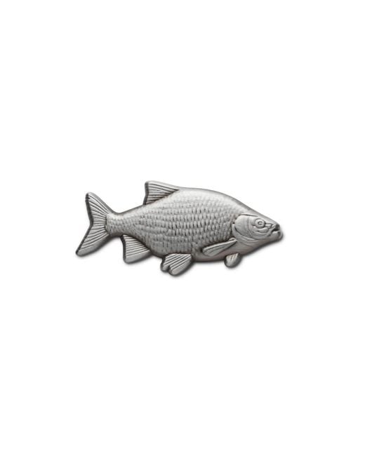 Make Heads Turn Gray Neutrals Metal Pin Roach Fish