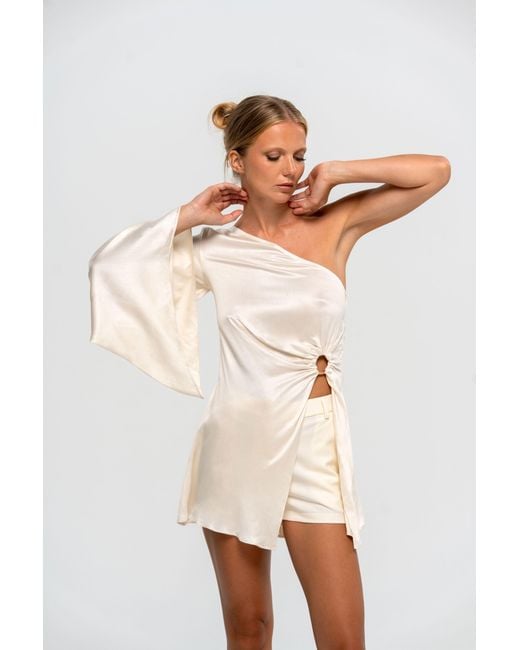 The Ethos Studio Gray Gaia Top/Mini Dress