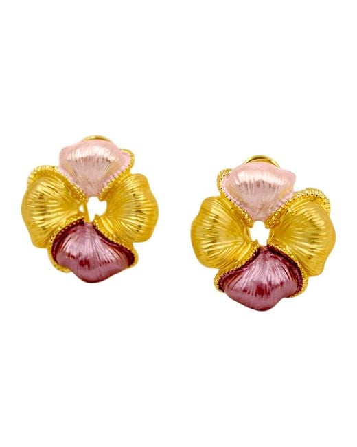 1610Istanbul Metallic Istanbulite Spring Enamel Earrings