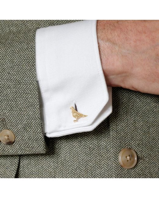 Lee Renee Metallic Pigeon Cufflinks – for men