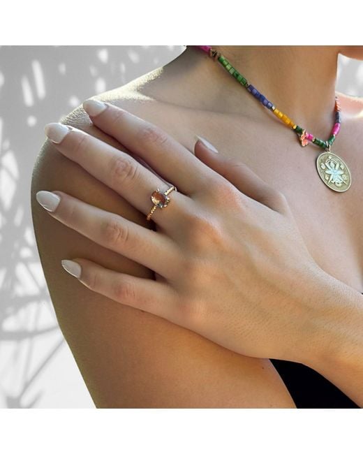 Ebru Jewelry Metallic Citrine Gemstone Abundance Ring