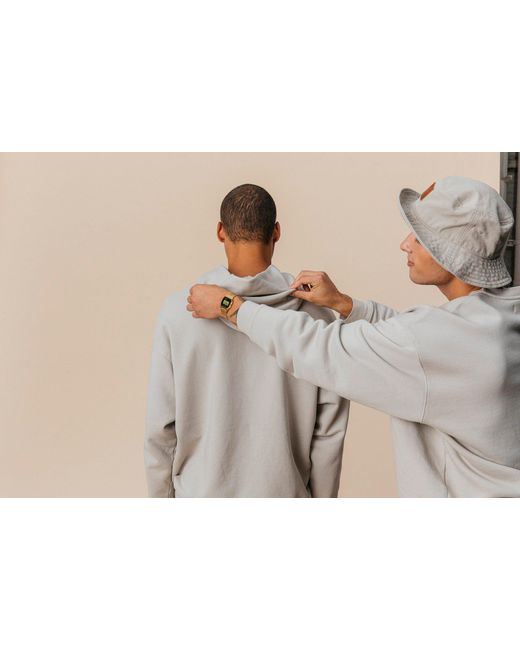Ocio Leisurewear Gray Neutrals Oversized Hoodie for men