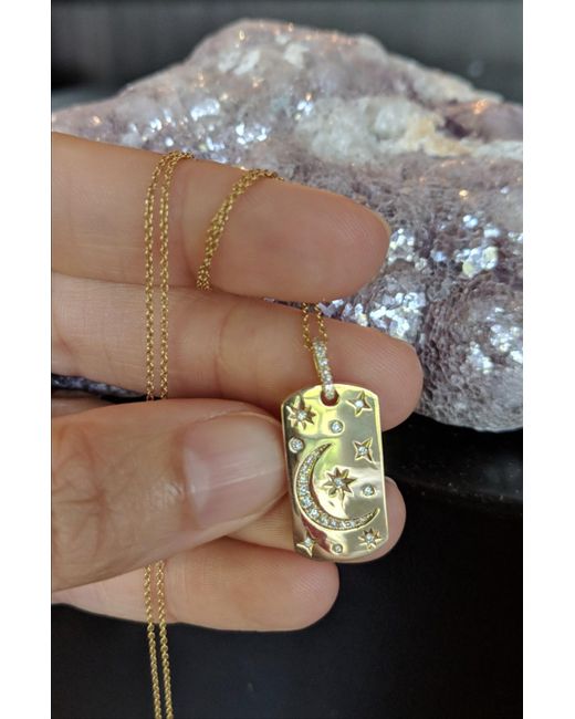 KAMARIA Metallic Celestial Dogtag