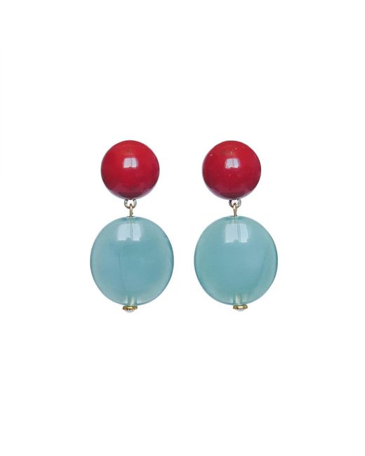 Malolo Jewelry Red Minigami Earrings Ume