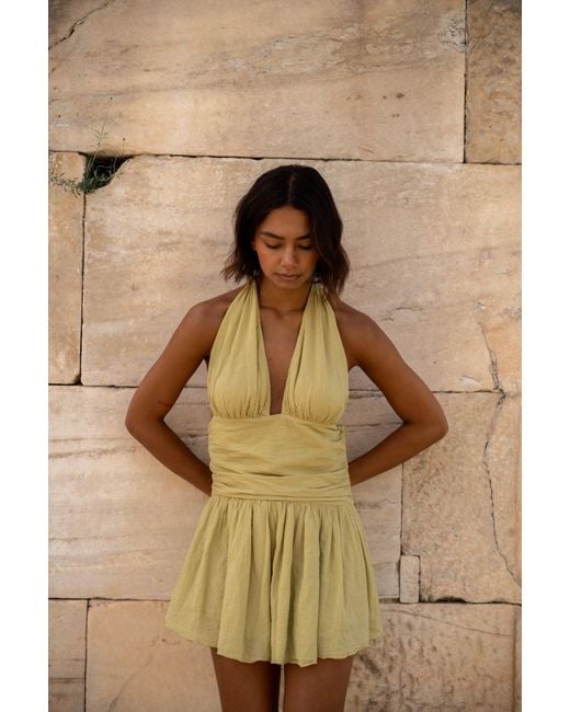 The Etta Collection Green Acropolis Mini Dress