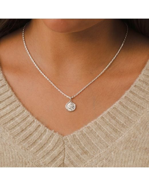 Lily Charmed Metallic Sterling Manifest Magic Charm Necklace With Twisted Rope Chain