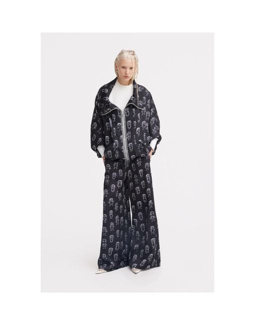 Julia Allert Black Art Print Bomber Jacket –