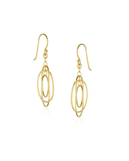 Spero London Metallic Nested Loop 3D Drop Earrings