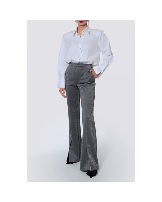 AGGI by HALEWSKI White Irma Long Sleeve Shirt