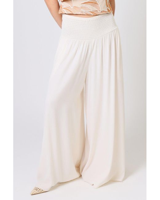 Traffic People White Neutrals Cream Tea Aurora Off- Relaxed Wide Leg Trousers