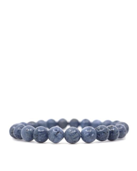Shar Oke Blue Kyanite & Sponge Coral Bracelet for men
