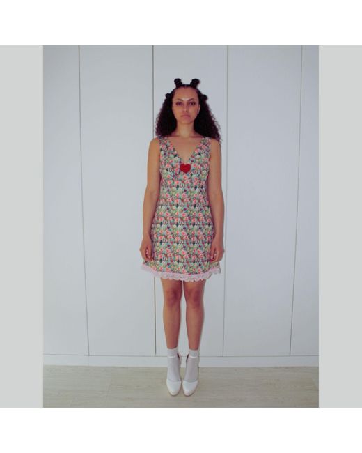 Couture to Your Door Multicolor Aline Mod Mini Floral Summer Dress