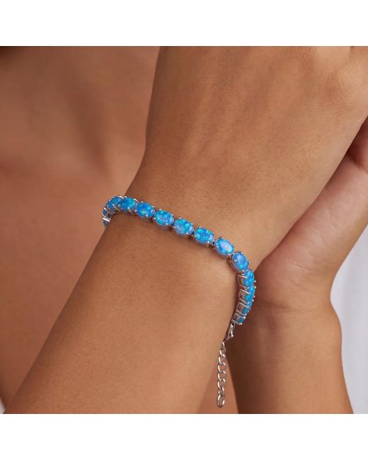 Latelita London Blue Opal Tennis Bracelet