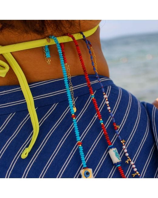 1610Istanbul Blue Paros Necklace