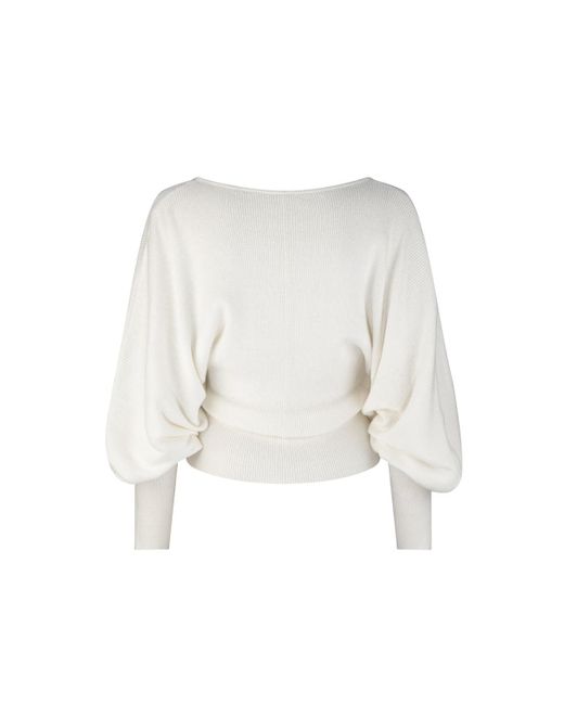 Dref White Barcelona Cashmere Blend Sweater