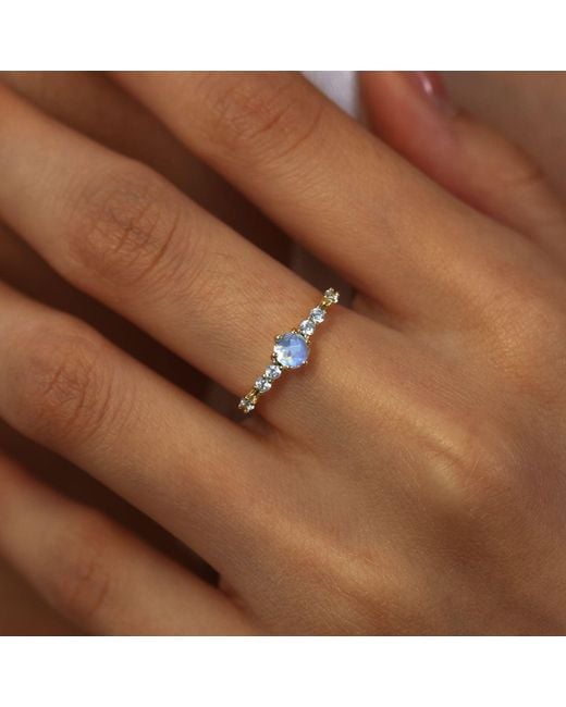 Azura Jewelry New York Metallic The Center Of The Universe Moonstone Ring Vermeil