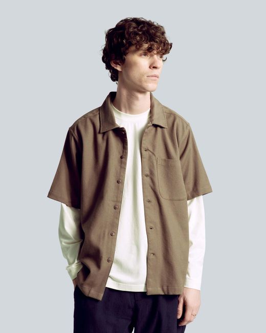Far Afield Brown Busey Micro-Dobby Shirt for men