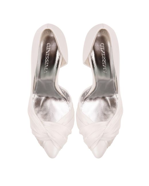 Ginissima White Ana Wedding Satin Shoes