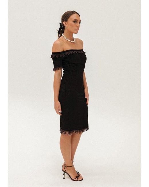 Why Mary Blue Raise The Bar Boat Neck Velvet Dress