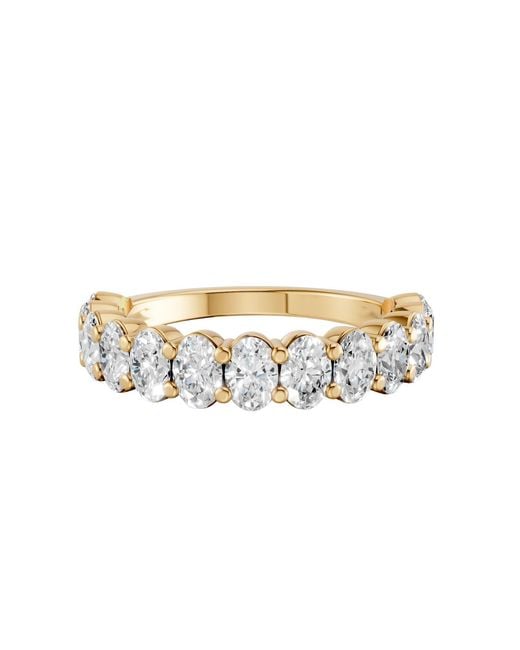 Aya Fine Jewelry Metallic 1.95 Ct Oval Cut Lab Grown Diamond Eternity Ring