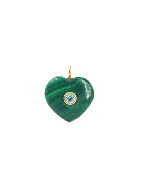 KAMARIA Green Malachite Gemstone Pendant With Topaz