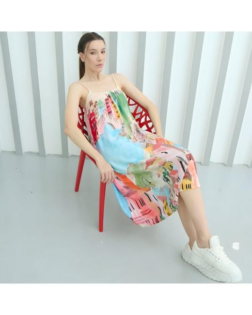 DHARA SHETH DUBAI White La Riviera Spaghetti Strap Midi Dress