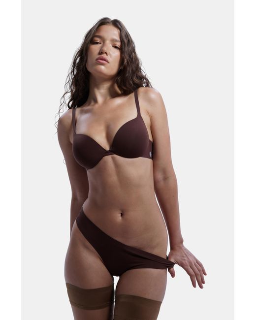 GOD SAVES QUEENS Brown Neutrals Second Skin Ultimate Push-Up Bra Espresso