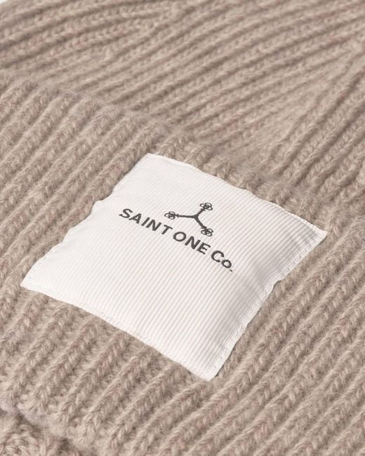 Saint One Co. Gray Neutrals Mmxxv Beanie Oatmeal