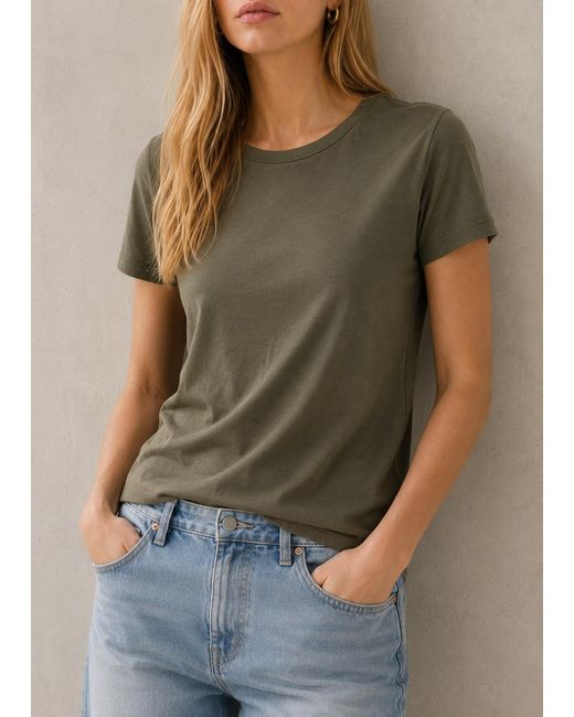 NOEND Green Supima Cotton Crew Neck Tee