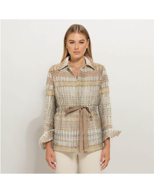 GeeGee Collection Gray Heidi Silk Jacket