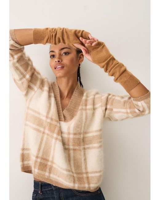 Loop Cashmere Brown Brushed Mitts