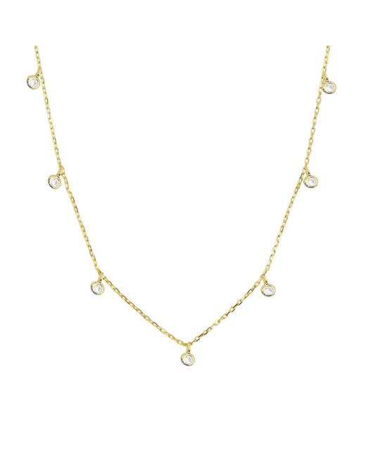 KAMARIA Metallic Dew Drops Crystal Choker Layering Necklace